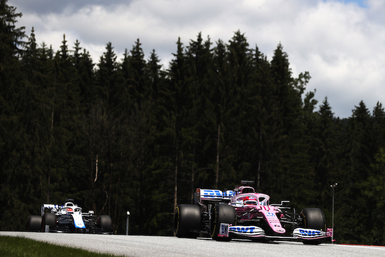 Sergio Pérez im pinkfarbenen Auto von Racing Point