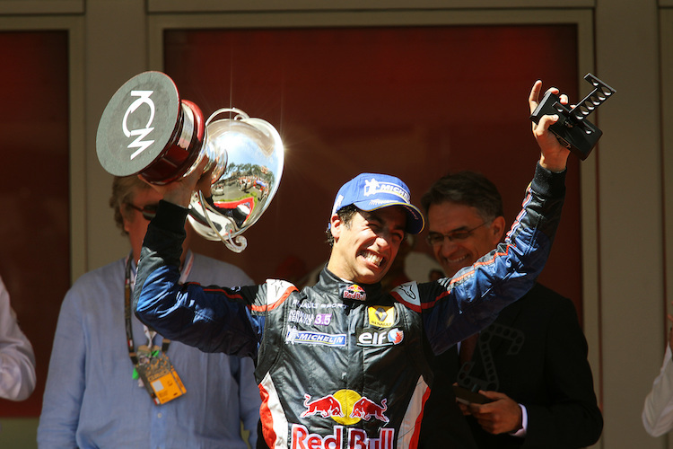 Daniel Ricciardo bei seinem Monaco-Sieg 2011 in der Formel Renault 3.5