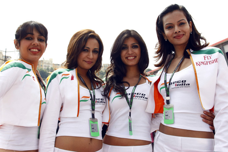 Ein Teil der Force India Crew