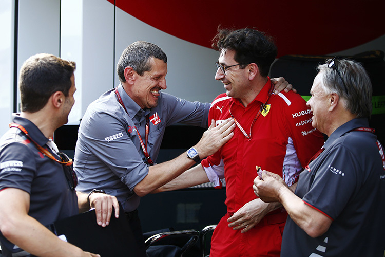 Günther Steiner und seine Truppe freuen sich nach dem tollen Ergebnis auf dem Red Bull Ring