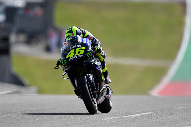 Valentino Rossi auf der Yamaha M1 in Texas: Platz 3