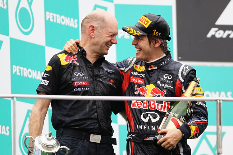 Adrian Newey und Sebastian Vettel