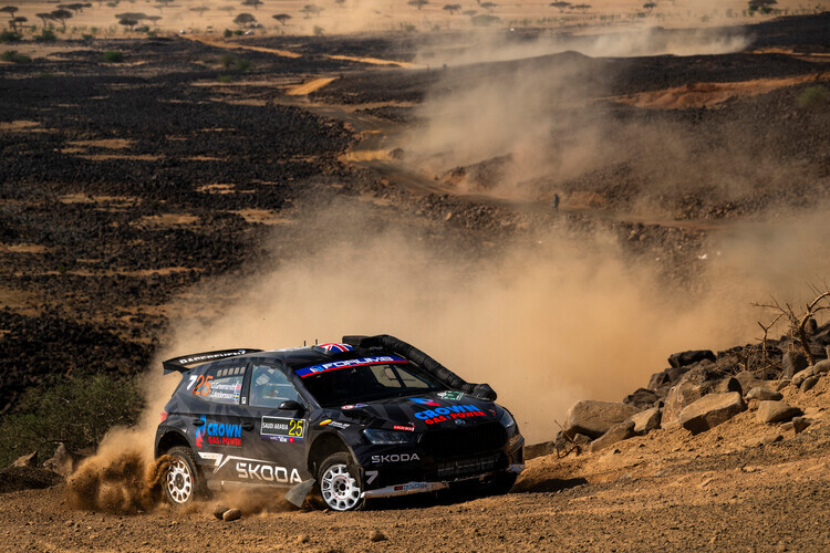 Skoda-Pilot Gus Greensmith holte sich zusammen mit Navigator Jonas Anderson bei Saisonfinale den zweiten Sieg des Jahres