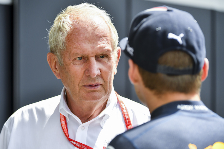 Dr. Helmut Marko mit Max Verstappen