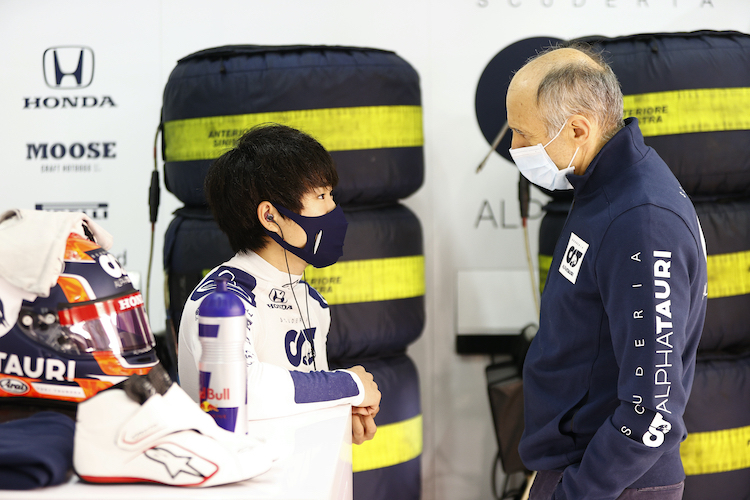 Yuki Tsunoda und Franz Tost