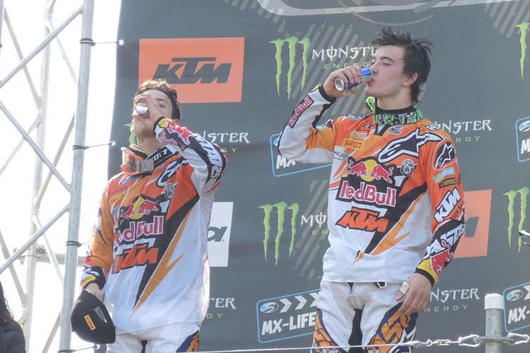 Jeffrey Herlings (re.) und Jordi Tixier: Die Anstrengung lohnte sich