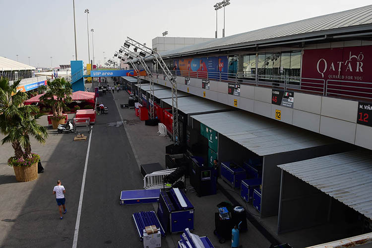 Das Fahrerlager in Doha