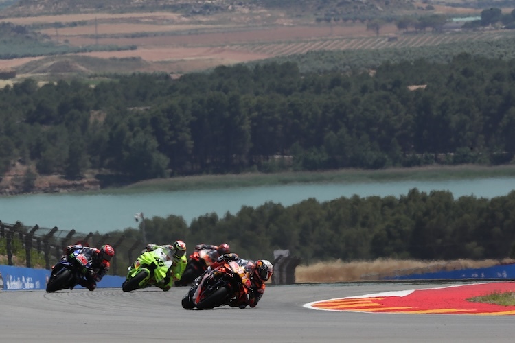 Den Sprint am Vortag gewann Marc Marquez. Auch im Warm-up am Sonntagmorgen war er der Schnellste