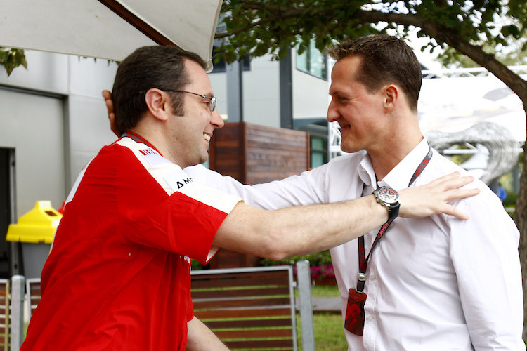 Stefano Domenicali mit Michael Schumacher