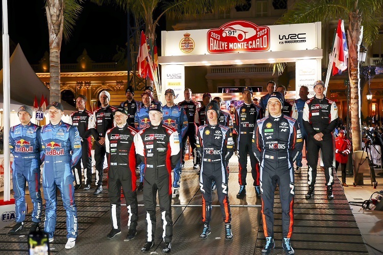 Die WRC-Piloten für die Rallye Monte Carlo