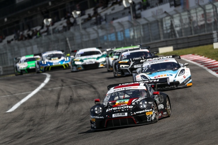 Gewinnt im ADAC GT Masters auf dem Nürburgring: Der Porsche 911 GT3 R von Herberth Motorsport