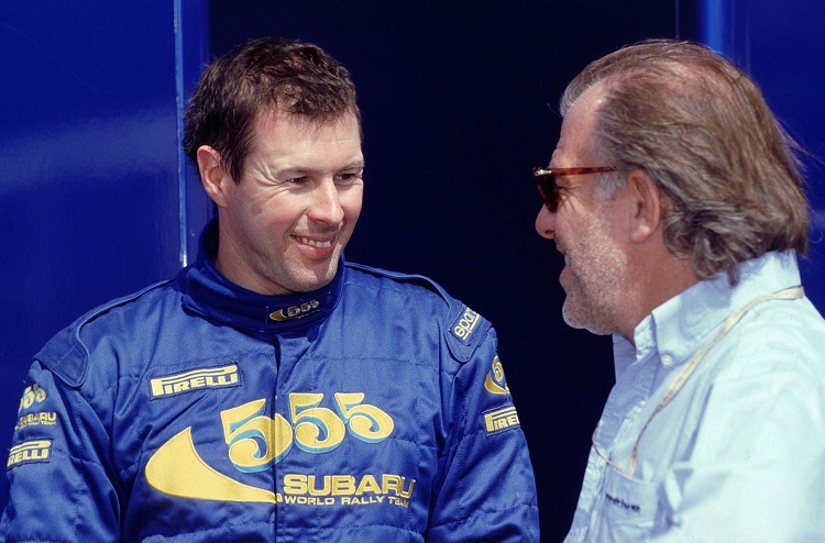 Colin McRae und sein damaliger Subaru-Chef David Richards