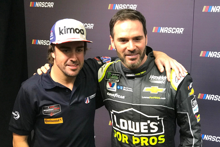 Fernando Alonso und Jimmie Johnson