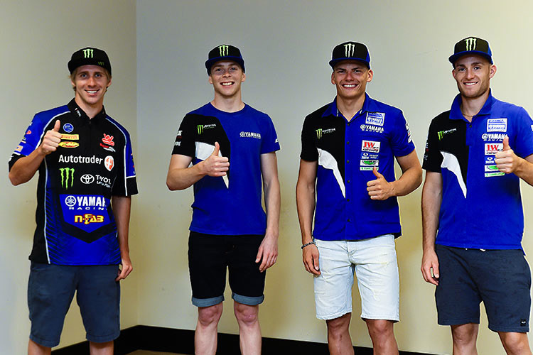 Das Yamaha Dream-Team (Barcia, Febvre, van Doninck, Paturel) wird so nicht starten