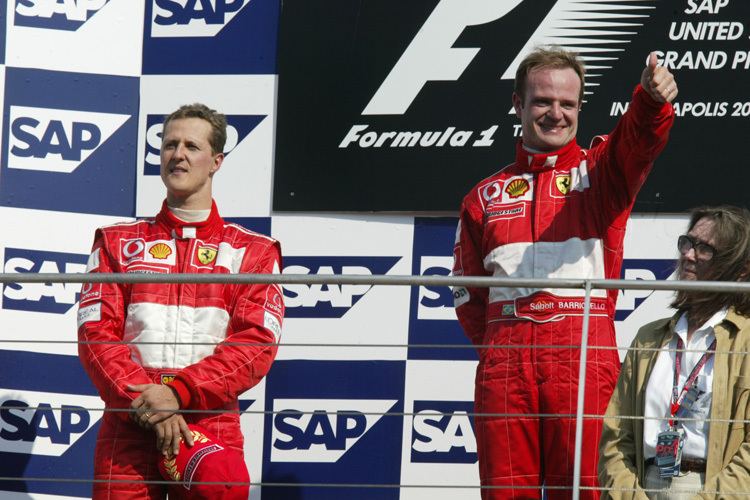 Michael Schumacher und Rubens Barrichello: Der falsche Sieger