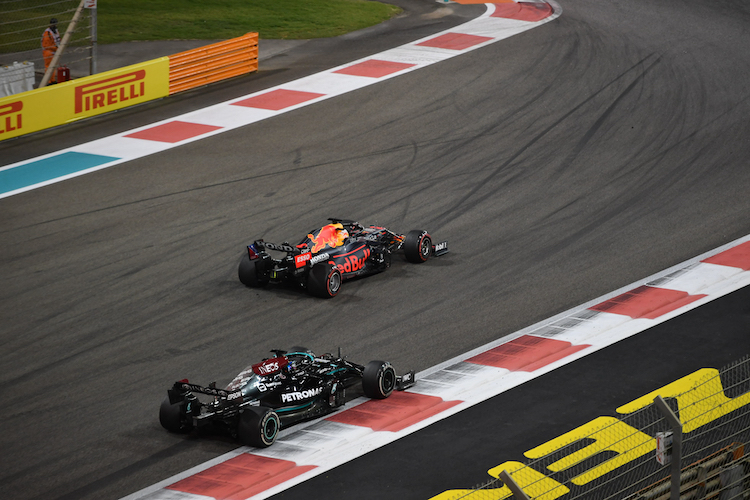 Max Verstappen und Lewis Hamilton