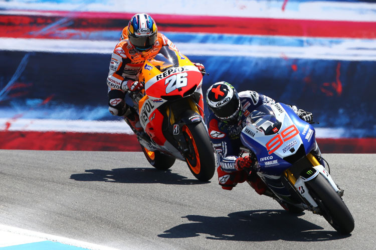 Jorge Lorenzo (99): WM-Rivale Dani Pedrosa (26) konnte er nicht halten