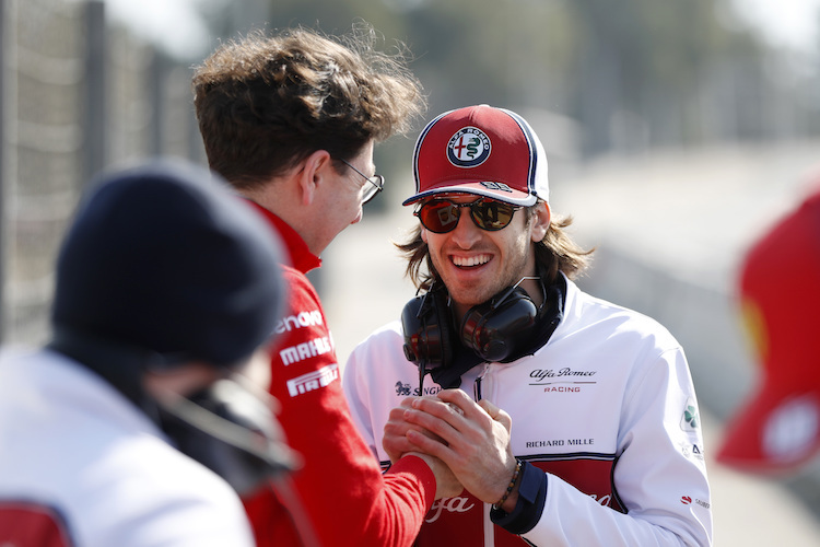 Mattia Binotto und Antonio Giovinazzi