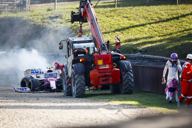 Lance Stroll nach dem Unfall in Mugello