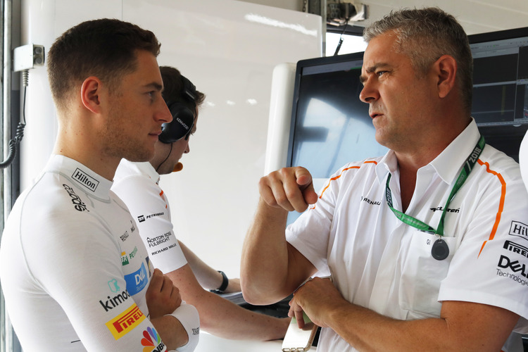 Gil de Ferran (rechts) mit Stoffel Vandoorne