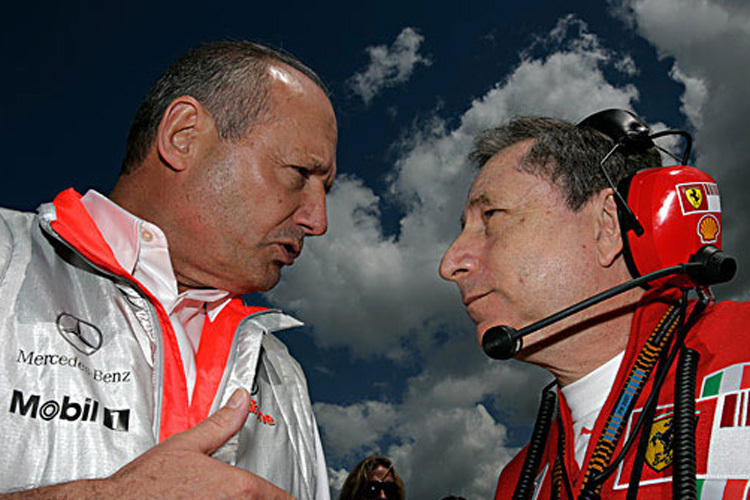 Ron Dennis und Jean Todt, da schwebten schon früher dunkle Wolken herbei