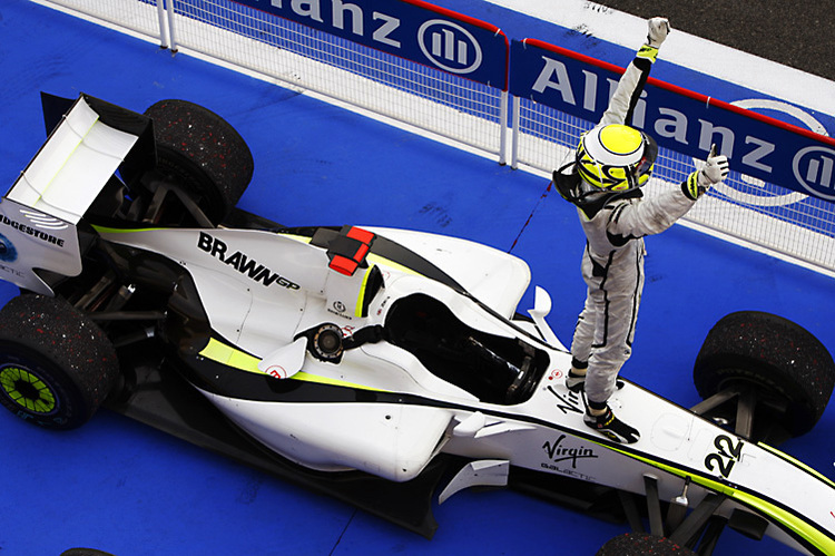 Siegerjubel von Jenson Button