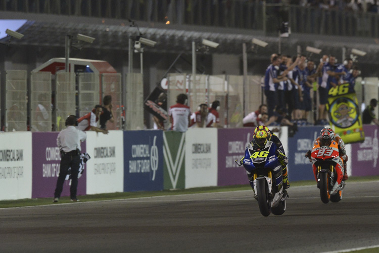 Katar-GP: Rossi wird Zweiter vor Márquez