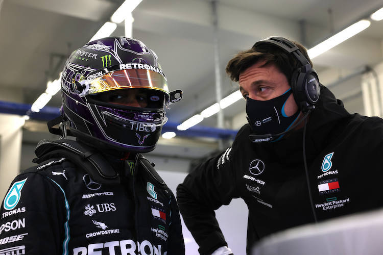 Toto Wolff und Lewis Hamilton