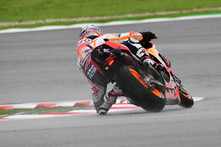 Dani Pedrosa fand keinen Grip im Regen