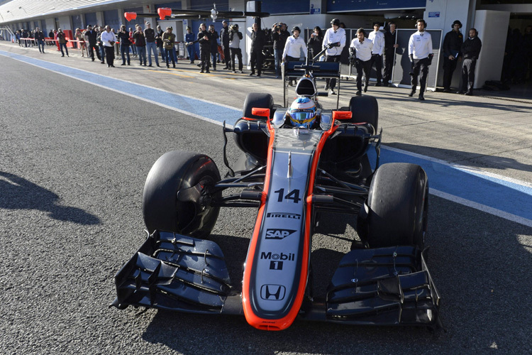 Fernando Alonso im neuen McLaren mit Honda-Motor