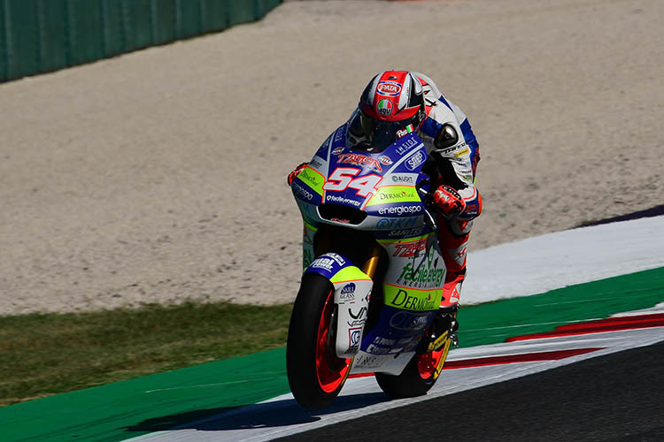 Mattia Pasini im Misano-Training auf der Tasca-Kalex