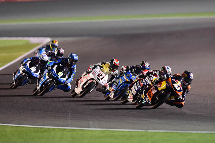 Brad Binder führte das Moto3-Feld in Katar über weite Strecken hinweg an