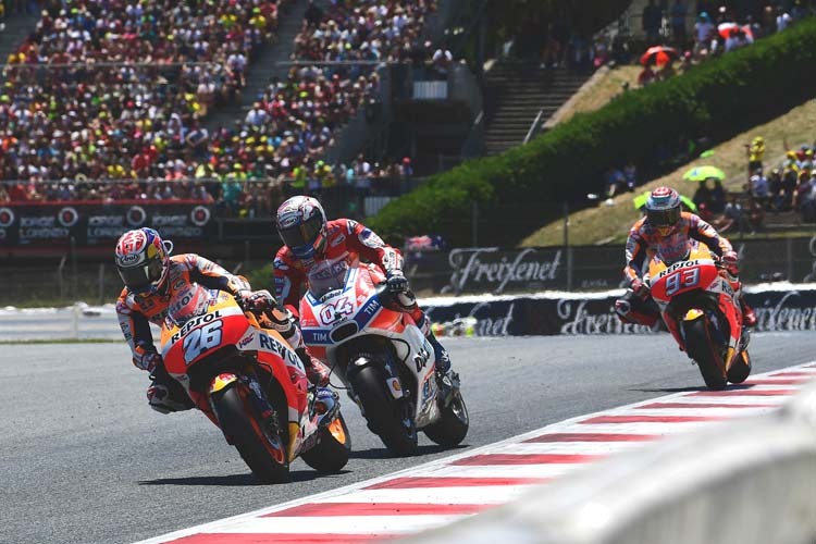 Pedrosa noch vor Dovizioso und Márquez