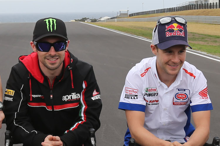 Eugene Laverty (li) hat eine hohe Meinung von Jonathan Rea 