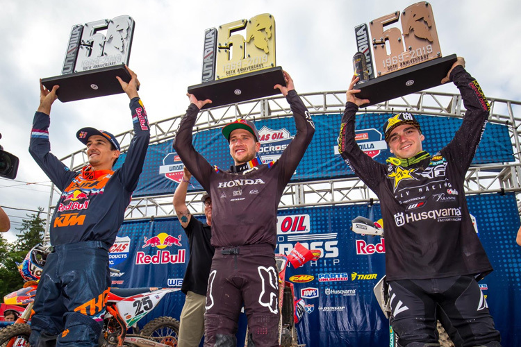 Ken Roczen triumphierte in Unadilla vor Marvin Musquin und Zach Osborne