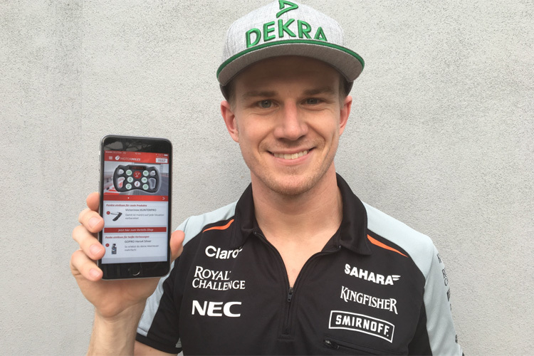 Nico Hülkenberg mit der neuen App