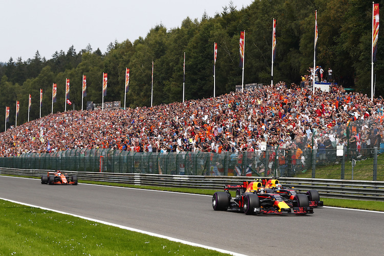 Max Verstappen und Daniel Ricciardo 2017 in Spa-Francorchamps