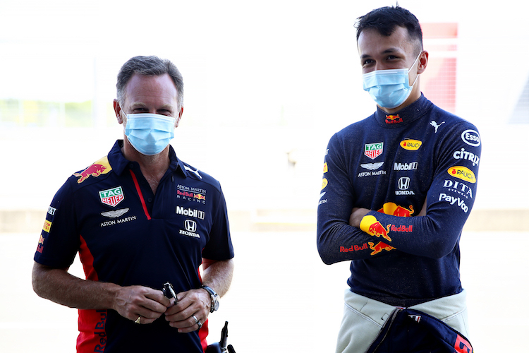 Christian Horner und Alex Albon