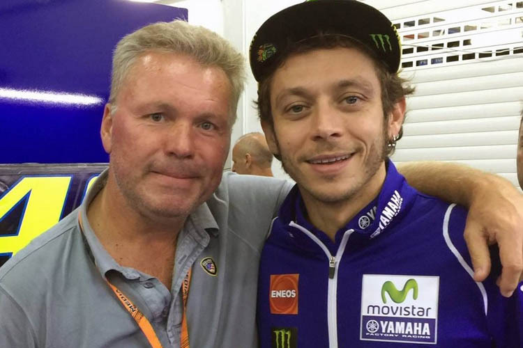 Marco Guidetti mit Valentino Rossi