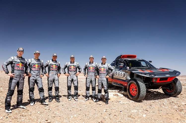 Der Audi-Kader für die Rallye Dakar 2023