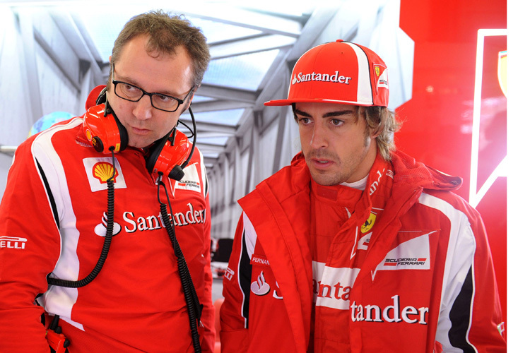 Stefano Domenicali und Fernando Alonso