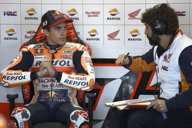 Marc Márquez mit Crew-Chief Santi Hernandez