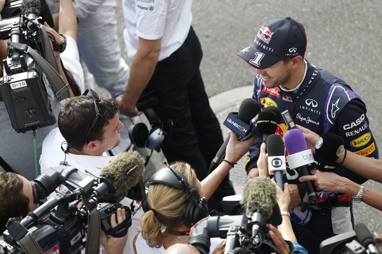 Sebastian Vettel beim Interview