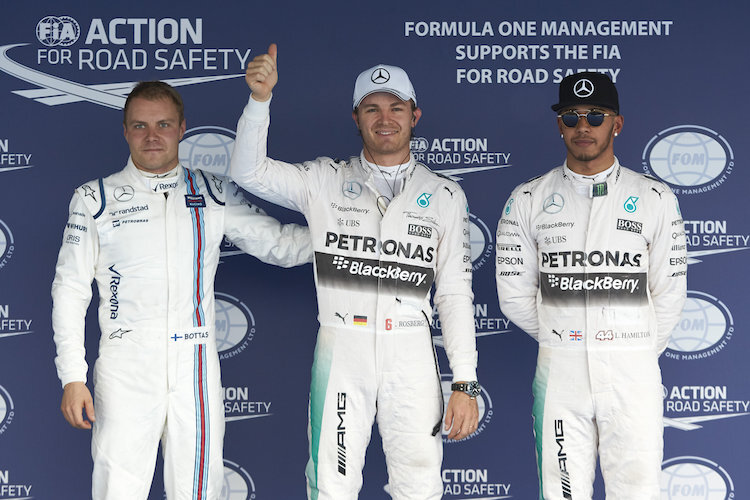 Die Schnellsten des Qualifyings: Bottas, Rosberg, Hamilton