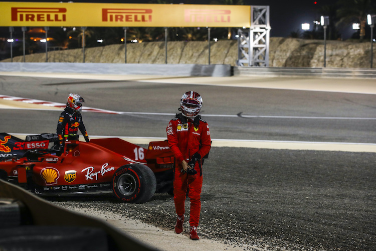 Frustrierend: Für Max Verstappen und Charles Leclerc war der Sakhir-GP schnell vorbei