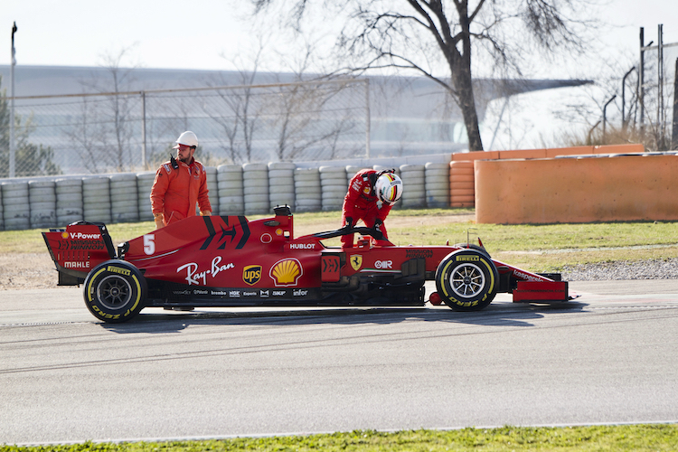 Sebastian Vettel in der ersten Testwoche