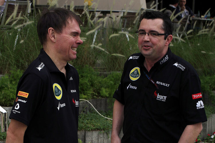 Alan Pemane und Eric Boullier sind besterr Laune