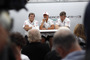 Norbert Haug, Michael Schumacher und Ross Brawn