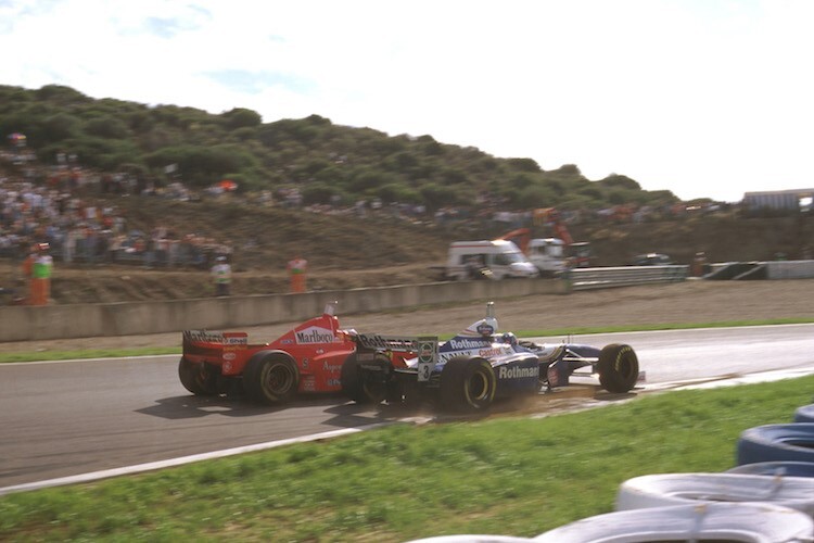 Jacques Villeneuve gegen Michael Schumacher in Jerez 1997