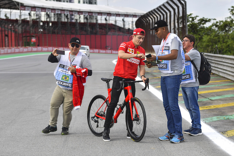 Charles Leclerc in Interlagos